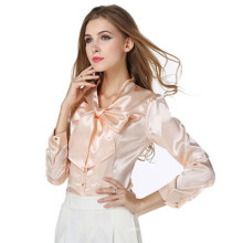 2017 Automne nouvelle version coréenne Mesdames chemise v-cou en mousseline de soie blouse tops femmes